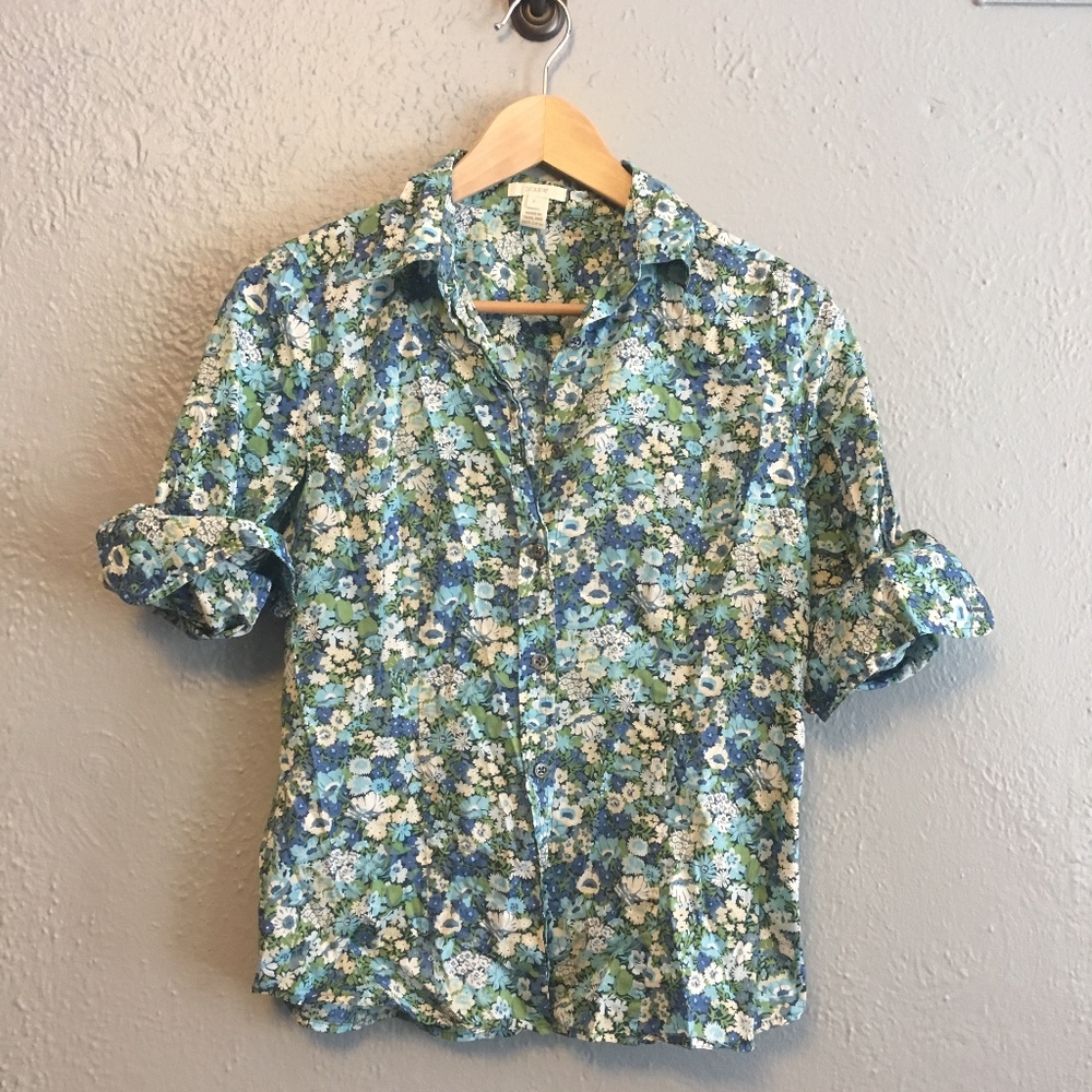 J.Crew Liberty Print Woven Shirt